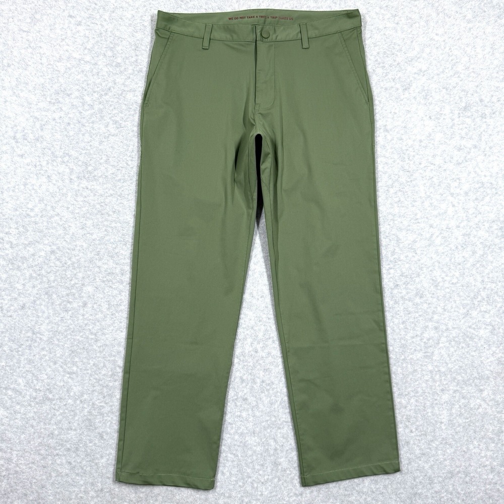 Rhone Commuter Pants Classic Mens 32x27 Green‎ Stretch Performance Golf Straight